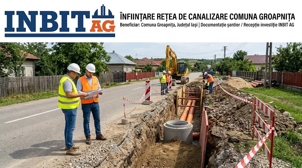 Înființare rețea de canalizare Groapnița, județul Iași